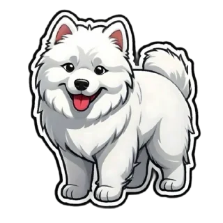 🫥 emoji Samoyed Telegram sticker 7 of 21