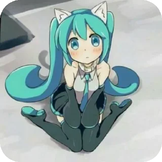 ❤ emoji Miku Telegram sticker 22 of 28