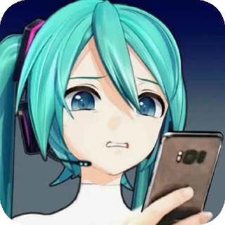 💇 emoji Miku Telegram sticker 18 of 28