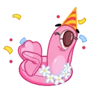🥳 emoji Pool Flamingo Telegram sticker 12 of 27
