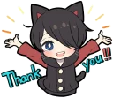 😉 emoji BLACK KITTEN 3 :: @line_stickers Telegram sticker 20 of 120