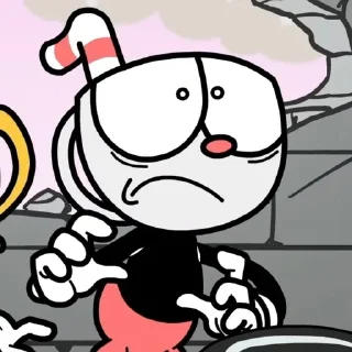 Sticker from Cuphead dlc rap @cupheadmug