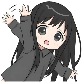 🙋‍♀ emoji Аниме тян @Nyasticks Telegram sticker 18 of 41