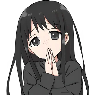 🙏 emoji Аниме тян @Nyasticks Telegram sticker 8 of 41