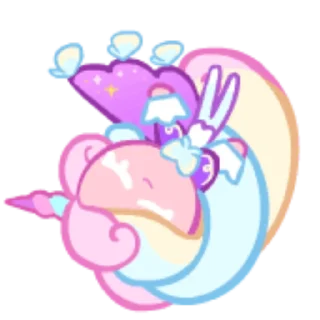 🦄 emoji Cream Unicorn Cookie! Telegram sticker 14 of 64