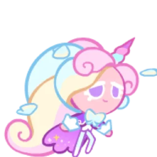 🦄 emoji Cream Unicorn Cookie! Telegram sticker 23 of 64