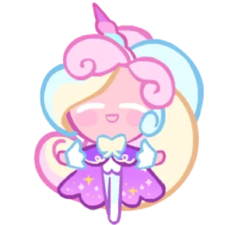 🦄 emoji Cream Unicorn Cookie! Telegram sticker 3 of 64