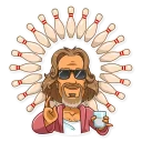 😇 emoji The Dude Telegram sticker 10 of 35
