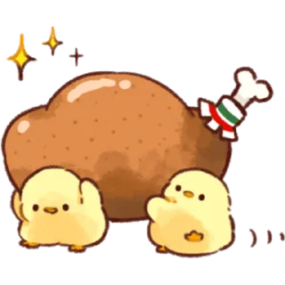 🍗 emoji Soft and Cute Chicks Winter @softandqt Telegram sticker 19 of 40