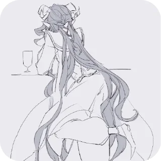 🥂 emoji Wish you sweet dreams ~ Azrael Telegram sticker 15 of 120