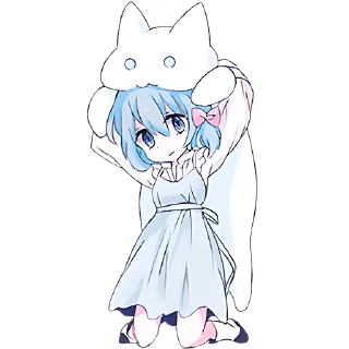😕 emoji Голубая девочка @Nyasticks Telegram sticker 9 of 41