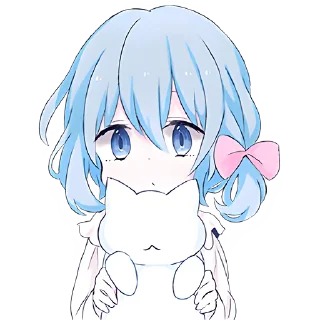 😳 emoji Голубая девочка @Nyasticks Telegram sticker 3 of 41