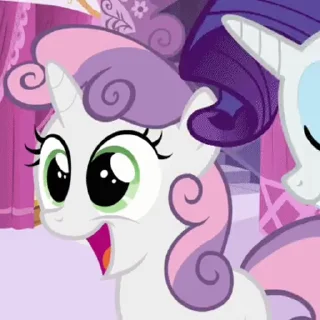 😃 emoji Sweetie Belle | @MLP_AnimatedStickers Telegram sticker 7 of 43