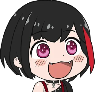 😃 emoji Ran Mitake (BanG Dream!) Telegram sticker 9 of 86
