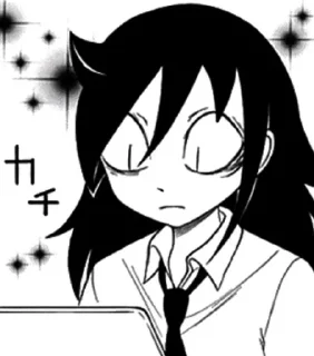 😡 emoji WataMote manga Telegram sticker 11 of 120