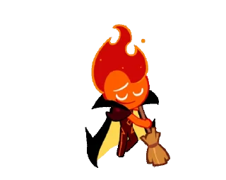🧹 emoji Fire Spirit Cookie @artsfromwhite1 Telegram sticker 14 of 69