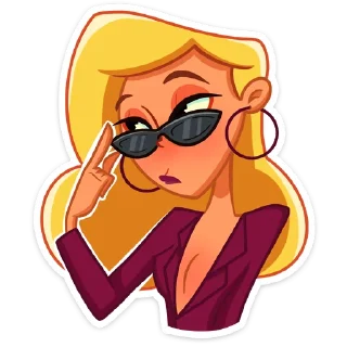 😎 emoji Марго от @TgSticker Telegram sticker 13 of 49