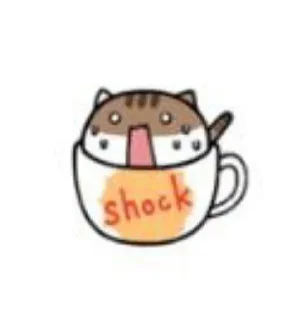 😲 emoji Кошки чашки Telegram sticker 10 of 15