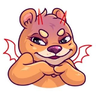😈 emoji Мишка (@TgSticker) Telegram sticker 13 of 16