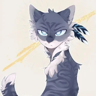 😐 emoji Коты-воители Воробей Telegram sticker 13 of 13