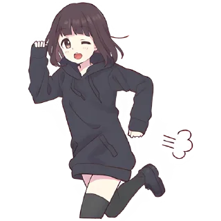 🏃‍♀ emoji Куруми-чан 3 @nyasticks Telegram sticker 11 of 41