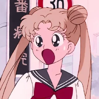 😲 emoji SAILOR MOON @anime_sticks Telegram sticker 11 of 70