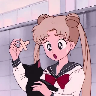 😮 emoji SAILOR MOON @anime_sticks Telegram sticker 13 of 70