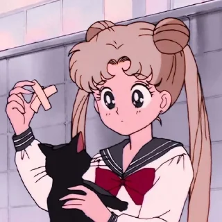 😔 emoji SAILOR MOON @anime_sticks Telegram sticker 4 of 70