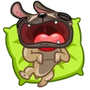 😴 emoji Fred the Pug Telegram sticker 8 of 25