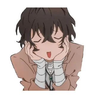 🤗 emoji Дадзай Осаму @stickerss21 Telegram sticker 15 of 68