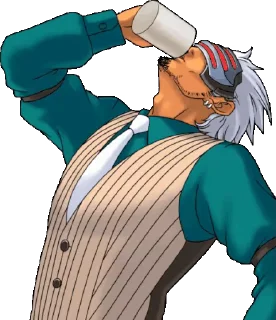 ☕️ emoji Ace Attorney Badasses Telegram sticker 9 of 50