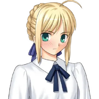 😳 emoji Saber - Fate/Stay Night Telegram sticker 8 of 96