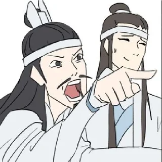 😫 emoji Вансяни курят травку Гусу Лань. •° @suicideeess Telegram sticker 13 of 120