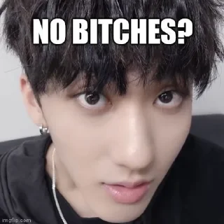 🤨 emoji skz "no bitches?" Telegram sticker 12 of 40