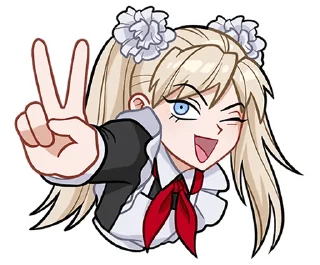 👋 emoji Анечка без текста @stickers_vk Telegram sticker 1 of 48