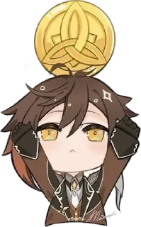🌟 emoji Чжун Ли @phonedesign_genshin Telegram sticker 16 of 26