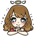 🙏 emoji Momoko Telegram sticker 19 of 35
