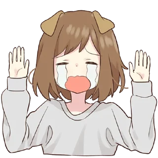 😓 emoji Собачка-тян @tg_sticks Telegram sticker 19 of 41
