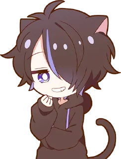 😁 emoji Kuroneko Kun @jp_stickers Telegram sticker 17 of 40