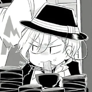 🍷 emoji чуя накахара Telegram sticker 17 of 27