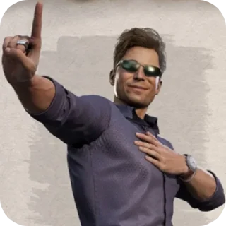 ☝ emoji Johnny Cage • @Earth928B Telegram sticker 9 of 40