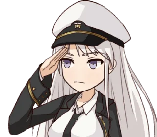 🫡 emoji AZUR LANE Animated Sticker :: @line_stickers Telegram sticker 10 of 15