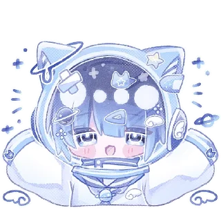 🥳 emoji Космический котик @Nyasticks Telegram sticker 13 of 17