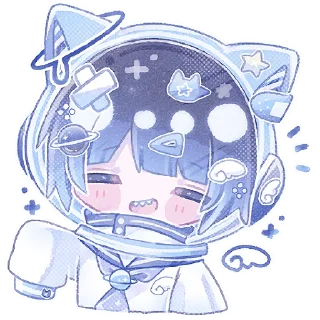 😏 emoji Космический котик @Nyasticks Telegram sticker 7 of 17