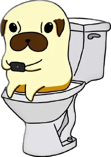 🚽 emoji Мопс Геннадий Telegram sticker 18 of 30