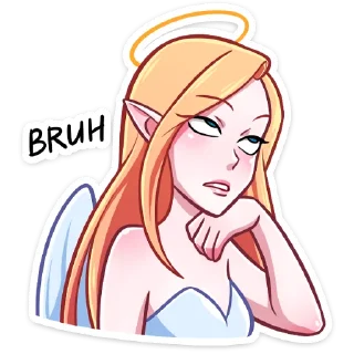 😕 emoji Ангелица :: @stickroom Telegram sticker 14 of 48