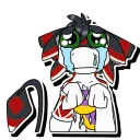 😭 emoji Asriel The Avali Telegram sticker 13 of 24