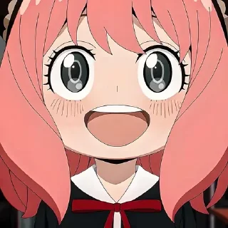 😀 emoji Аня форджер @anime_sticks Telegram sticker 14 of 20