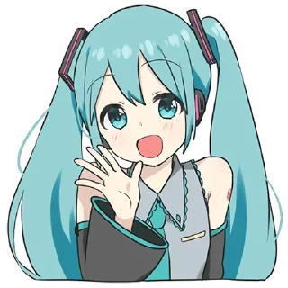 👋 emoji Мику Хацунэ "BoxChan" Telegram sticker 13 of 40