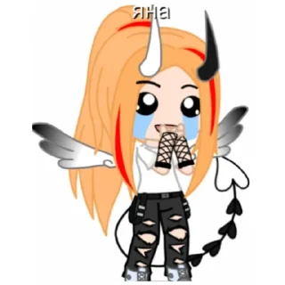 🤣 emoji 😈🍀Yana_gacha🍀😈 Telegram sticker 8 of 18